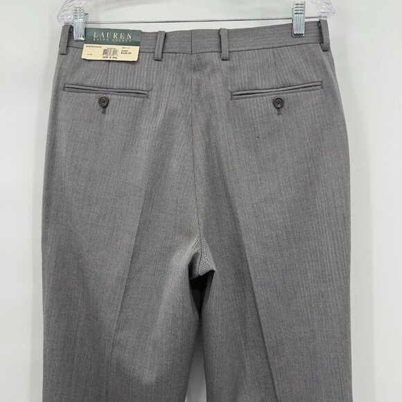 Lauren Ralph Lauren 100% Wool Charcoal Houndstooth Pants Mens 33W X 34L NWT - Picture 5 of 9